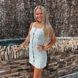 La Hearts Light Blue Mini Dress